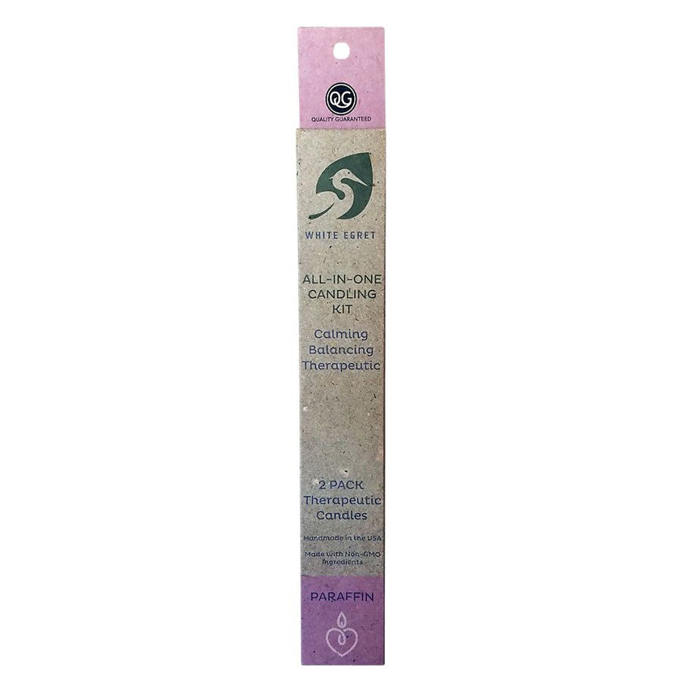 White Egret Paraffin Ear Candles, 2 Ea